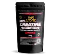 King Nutrition Creatina Monohidratada 100% Pura | 300GR | 100 Tomas | Creatina en polvo, Micronizada 200Mesh Sin Sabor, No-GMO | Vegano | Sin lactosa | Incluye dosificador