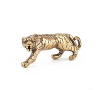 King Of Beasts - Figura decorativa de latón macizo en miniatura para el hogar u oficina de tigre