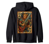 King of Clubs Warrior Medieval Fantasy Card Lucky Poker Sudadera con Capucha