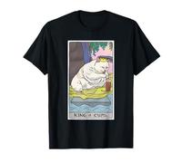 King of Cups - Gato chonky de crema naranja sentado, meme de gato divertido Camiseta