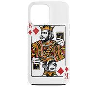 King of Diamonds - Gráfico de Cartas con Selfie Moderno Carcasa para iPhone 13 Pro MAX