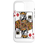 King of Diamonds - Gráfico de Cartas con Selfie Moderno Carcasa para iPhone 16 Pro MAX