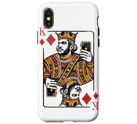 King of Diamonds - Gráfico de Cartas con Selfie Moderno Carcasa para iPhone X/XS