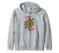 King of Diamonds - Gráfico de Cartas con Selfie Moderno Sudadera con Capucha