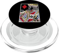 King of Diamonds Vintage Look Distressed Playing Card PopSockets PopGrip para MagSafe