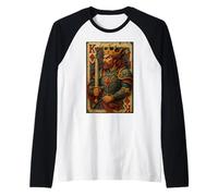 King of Diamonds Warrior Medieval Fantasy Card Lucky Poker Camiseta Manga Raglan