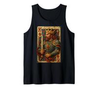 King of Diamonds Warrior Medieval Fantasy Card Lucky Poker Camiseta sin Mangas