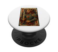 King of Diamonds Warrior Medieval Fantasy Card Lucky Poker PopSockets PopGrip Adhesivo