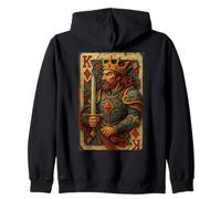 King of Diamonds Warrior Medieval Fantasy Card Lucky Poker Sudadera con Capucha