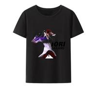King-of-Fighters-Game-Character-Iori-Yagami-T-Shirts-Cor-IA-Estilo-Solto-Impresso-T-Shirt