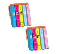 KING OF FLASH Cartuchos de tinta compatibles con Epson 24 XL para impresoras Epson Expression Photo XP-970 XP-55 XP-950 XP-860 XP-960 XP-750 XP-760 XP-850