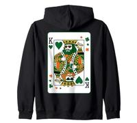 King of Hearts Classic Card Game Irish Saint Patrick's Day Sudadera con Capucha