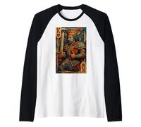 King of Hearts Playing Card Fantasy Paper Cut Lucky Poker Camiseta Manga Raglan