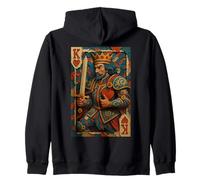 King of Hearts Playing Card Fantasy Paper Cut Lucky Poker Sudadera con Capucha