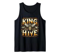 King Of Hive Funny Beekeeping Honey Beekeeper Dad Mens Camiseta sin Mangas
