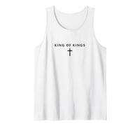 King of Kings Minimalista Fe Jesús Cool Christian Camiseta sin Mangas