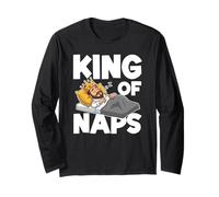 King of Naps Sleeping Funny Siesta Manga Larga