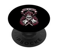 King of Rock Skull Guitarra Vintage Rock Music PopSockets PopGrip Adhesivo