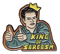 King of Sarcasm Chandler Bing Matthew Perry Friends Crown Comedy TV Show Joey Rachel Ross Monica Phoebe 1.4 pulgadas Pin Pin Pin Badge, 1.4 Inches, Esmalte, Esmalte