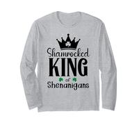 King of Shananigans Malarkey Shenanigator St Patricks Irish Manga Larga