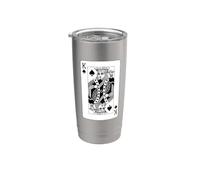 King of Spades Juego de cartas Rey de picas Vaso térmico de acero inoxidable de doble pared