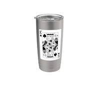 King of Spades Juego de cartas Rey de picas Vaso térmico de acero inoxidable de doble pared