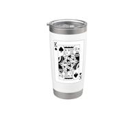 King of Spades Juego de cartas Rey de picas Vaso térmico de acero inoxidable de doble pared