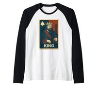 King Of Spades, jugadores de póquer, baraja de póquer, Hold 'Em Camiseta Manga Raglan