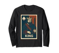 King Of Spades, jugadores de póquer, baraja de póquer, Hold 'Em Manga Larga