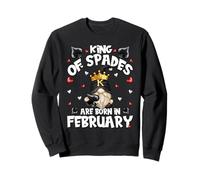 King of Spades Legend Born In February Birthday Poker GNOME Sudadera