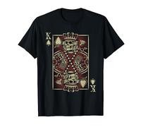 King Of Spades Skull Men Poker Juego de cartas Biker Grunge Camiseta