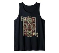 King of Spades Skull Men Poker Juego de Cartas Grunge Biker Cards Camiseta sin Mangas