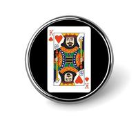 King of Spades1 - Broche redondo de póquer, pin de solapa, corbata, accesorios de vestir, boda, cumpleaños, para hombres y mujeres