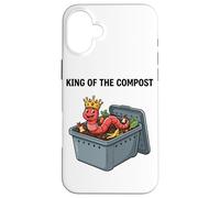King of The Compost Cultivo de Gusanos Vermicultura Jardinería Carcasa para iPhone 16 Plus