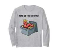 King of The Compost Cultivo de Gusanos Vermicultura Jardinería Manga Larga