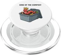 King of The Compost Cultivo de Gusanos Vermicultura Jardinería PopSockets PopGrip para MagSafe