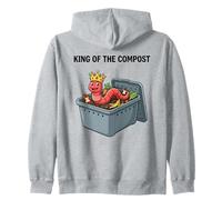 King of The Compost Cultivo de Gusanos Vermicultura Jardinería Sudadera con Capucha