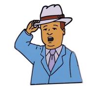 King of the Hill Bobby Southern Gentleman This Flower is Wiltin Hat Tip Cartoon Comedy TV Show 1.2" Pin, 1.2 Inches, Esmalte, Esmalte