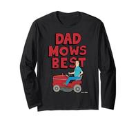 King of The Hill Father's Day Dad Mows Best Hank Rides Mower Manga Larga