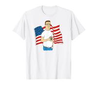 King of the Hill Hank Hill and American Flag Cartoon Camiseta