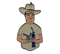 King of the Hill Hank Sombrero de vaquero fumando humo Bong cannabis hierba cáñamo hierba CBD dibujos animados comedia animada programa de televisión Pin insignia 1.4 pulgadas, 1.4 Inches, Esmalte,