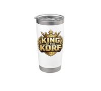 King of the Korf Korfball Regalo divertido del equipo de Vaso térmico de acero inoxidable de doble pared