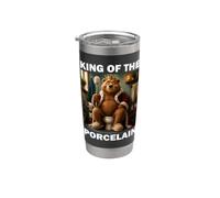 King of the Porcelaine Oso Humor del baño Inodoro Papá Vaso térmico de acero inoxidable de doble pared