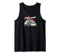 King of The Road Semi Trucker Driver Big Rig Design Camiseta sin Mangas