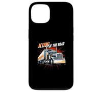King of The Road Semi Trucker Driver Big Rig Design Carcasa para iPhone 13
