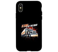 King of The Road Semi Trucker Driver Big Rig Design Carcasa para iPhone X/XS