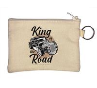 King of The Road Supercharger Muscle Car Llavero Monedero Beige, beige, Talla única