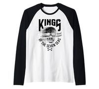 King of The Seven Seas Wild Abstract Skull Real Gangs Camiseta Manga Raglan