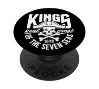 King of The Seven Seas Wild Abstract Skull Real Gangs PopSockets PopGrip Adhesivo