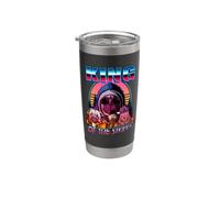 King Of The Street Gangster Dogs Retro Vintage 80s Dog Lover Vaso térmico de acero inoxidable de doble pared